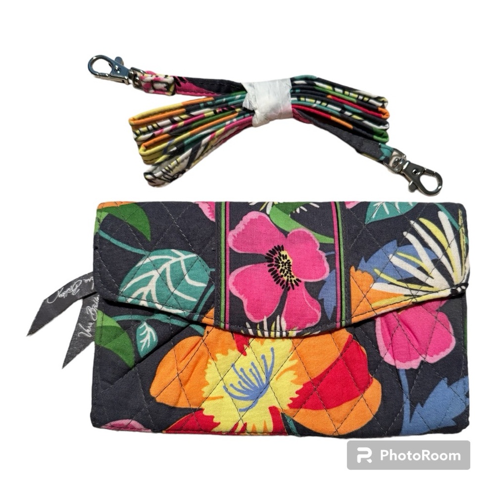 Vera Bradley Jazzy Blooms Crossbody Wallet